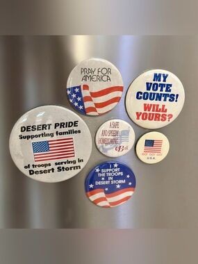 Patriotic American Flag Magnets - Red, White & Blue